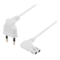 Miniatyrbild 3 av 3: Unearthed device cable 1m angled CEE 7/16  IEC 60320 white
