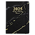 Miniatyrbild 1 av 2: 2025 Marble Diary - Elastisk stängning - A5 storlek Svart