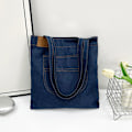 Miniatyrbild 7 av 7: Snygg Denim Canvas Väska - Perfekt för Vardagsbruk