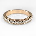 Miniatyrbillede 2 af 4: Roterbar anti-stress ring Rose guld 19.9 mm