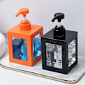 Miniatyrbillede 2 af 3: 750 ml firkantet genopfyldelig flaske Sort