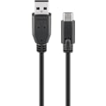 Miniatyrbild 1 av 2: USB 2.0-kabel (USB-C™ till USB A), svart