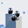 Miniatyrbild 2 av 4: Förtrollande Magnetisk Fluidhögtalare - Uppslukande Ljud & Visuella Effekter