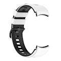 Miniatyrbillede 1 af 5: Hvid Sort Silikonerem til Samsung Watch 4-serien