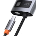 Miniatyrbild 6 av 11: Hub 6in1 Baseus Metal Gleam Series, USB-C till 3x USB 3.0 + HDMI + USB-C PD + Ethernet RJ45