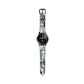 Miniatyrbillede 2 af 7: Silikone- og læderrem til Galaxy Watch 3/5 Blå 22 mm