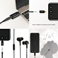 Miniatyrbild 2 av 2: USB-C 3,5mm-ljudadapter m DAC