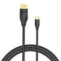 Miniatyrbillede 2 af 5: USB-C til DisplayPort 1.4-kabelventil CGYBH, 2m, 8K 60Hz/4K 120Hz (sort)