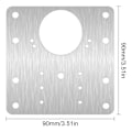 Pikkukuva 2 / 10: INF Korjauslevy saranoituihin huonekaluihin 9x9 cm ruostumaton teräs 2-pakkaus
