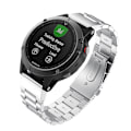 Miniatyrbillede 2 af 4: Sølvfarvet urrem i rustfrit stål 20 mm til Garmin Fenix 8/7/6/5