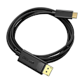 Pikkukuva 4 / 4: USB-C-näyttöporttikaapeli Choetech XCP-1801BK, yksisuuntainen, 4K, 1,8 m (musta)