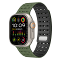 Miniatyrbild 7 av 7: Andningsbar magnetrem för Apple Watch Series 1-9 generationer 42/44/45 mm gräs färg