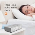 Miniatyrbillede 2 af 11: Digitalt LED vækkeur med trådløs oplader/termometer Sølv