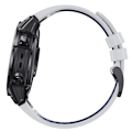 Miniatyrbillede 2 af 5: Stilfuld Quick Release Rem til Garmin Fenix 7X Pro Hvid + blå