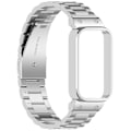 Miniatyrbillede 1 af 6: Urrem i rustfrit stål til Xiaomi Band 9 Active & Redmi Band 3 Sølv
