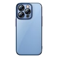 Pikkukuva 3 / 8: Baseus Glitter läpinäkyvä kotelo ja karkaistu lasisetti iPhone 14 Prolle (sininen)
