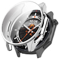 Miniatyrbillede 3 af 3: Elektroplettering Sølv TPU Beskyttelsesetui til Oppo Watch X2/OnePlus Watch3 Sølv