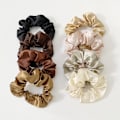 Pikkukuva 1 / 5: 8 kpl hiuslenkkisarja - monivärisiä scrunchie-ponnarit naisille ja tytöille
