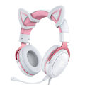 Miniatyrbild 2 av 6: ONIKUMA X10 Vit/Rosa/Cat Ears Gaming Hörlurar