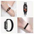 Miniatyrbild 3 av 5: Stilfullt flätat elastiskt nylonarmband för Xiaomi 9 Svart
