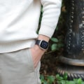 Miniatyrbillede 4 af 7: Åndbar magnetrem til Apple Watch Series 1-9 generationer 42/44/45 mm Sort+orange