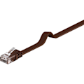 Miniatyrbild 1 av 7: CAT 6 platt patchkabel, U/UTP, mörkbrun