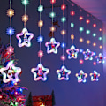 Miniatyrbillede 1 af 4: Ring LED-lys til jul, bryllupper, fester og boligindretning Snefnug stjerne ring Farvede lys