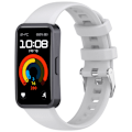 Miniatyrbild 1 av 4: Mjukt silikonarmband för Huawei Band 10/9/8 (metallspänne) Grå