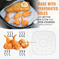 Miniatyrbillede 5 af 5: Air Fryer engangspapir firkantet 18 cm 100-pak Hvid