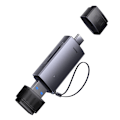 Miniatyrbild 4 av 8: Baseus Lite Series SD/TF minneskortläsare, USB + USB-C (grå)