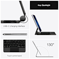 Miniatyrbild 6 av 6: INF Skyddande fodral för iPad med Bluetooth-tangentbord iPad Pro 13 M4 2024 Mörkgrå