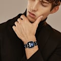 Miniatyrbillede 5 af 6: Funklende sommerfugl Fitbit Versa 3/4 rem med tre rhinsten Sort