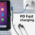 Miniatyrbillede 2 af 6: USB-C til 3,5 mm adapter til hovedtelefoner og oplader Grå