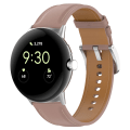 Miniatyrbild 3 av 5: Klockarmband i Äkta Läder 20 mm för Google Pixel Watch 1/2 Mörkrosa
