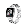 Miniatyrbild 1 av 4: Alloy Dubbelradig Denimkedjerem för Fitbit Versa-serien Fitbit Versa 3 Silver