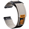 Miniatyrbillede 1 af 3: Garmin Fenix 8 Nylon Vævet Rem Grå Orange 26 mm
