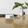 Miniatyrbild 7 av 10: Diamond Pattern Skyddsfodral för Galaxy Buds Live/2/Pro/FE Svart Transparent