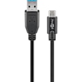 Miniatyrbild 1 av 3: Synkronisera och ladda Super Speed ​​USB-C™ till USB A 3.0 laddningskabel