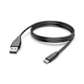 Miniatyrbild 1 av 2: HAMA Laddkabel USB-A till USB-C Svart 3,0m
