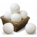 Miniatyrbild 4 av 4: Torkbollar av ull 3 cm 6-pack Vit S