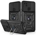 Magnetiskt armor kickstand-mobilskal med ring Black Redmi 9C/POCO C3/10A Black