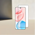 Miniatyrbillede 3 af 3: Krystalklar hærdet glas til HONOR Magic5 - Sort kant