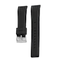 Miniatyrbillede 1 af 4: Silikone urrem til Huawei GT5/GT4/Watch4 Sort + Sølv 22 mm