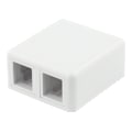 Miniatyrbild 6 av 6: Surface mount box for Keystone, 2 ports, white