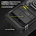 Miniatyrbillede 2 af 4: Google Pixel Black Case med ringstander og glidende linse Google Pixel 7 Pro