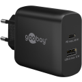 Miniatyrbild 3 av 5: USB-C™ PD GaN dubbel snabbladdare (65 W) svart