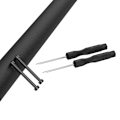 Miniatyrbillede 1 af 4: Connector Watchband Skruestang Lug Adapter Garmin Fenix5/22mm Sort 22 mm
