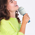 Miniatyrbild 6 av 10: Karaoke Mikrofon Groovy Blå