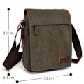 Miniatyrbild 3 av 6: INF Sportig crossbody väska i canvas och läder Svart