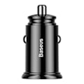 Miniatyrbild 1 av 11: Baseus Circular 2xUSB QC3.0 5A 30W billaddare (svart)